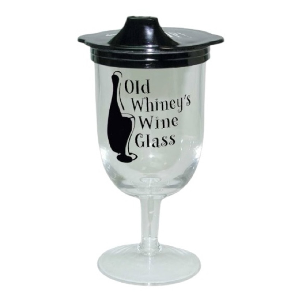 Old Whiney Sippie Wine Glass, Laid Back. New. Novelty Party Fun Gifts. Vintage.